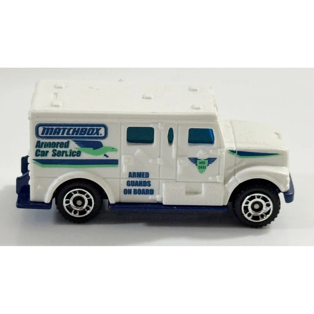 Matchbox Armored Car Kids 1:88 White International Armored Car Service 2013